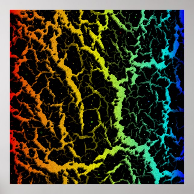 Affiche Lave de l'espace fissuré - Chaleur ROYCB (Devant)