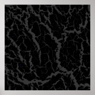 Affiche Lave de l'espace fissuré - Noir