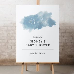 Affiche Lave-encre minimaliste C'est un Baby shower garçon