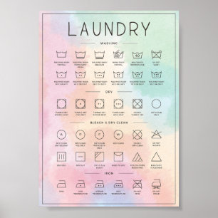 Affiche Lave guide teinture à cravate arc-en-ciel