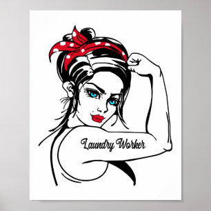 Affiche Lave-linge Rosie Le Riveter Pin Up