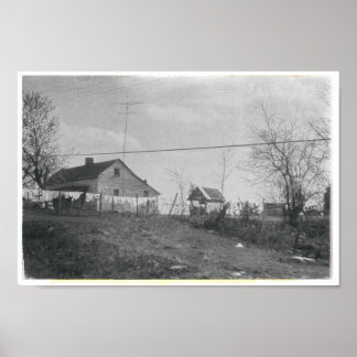 Affiche Lave-linge sur Clothesline Vintage Farmhouse