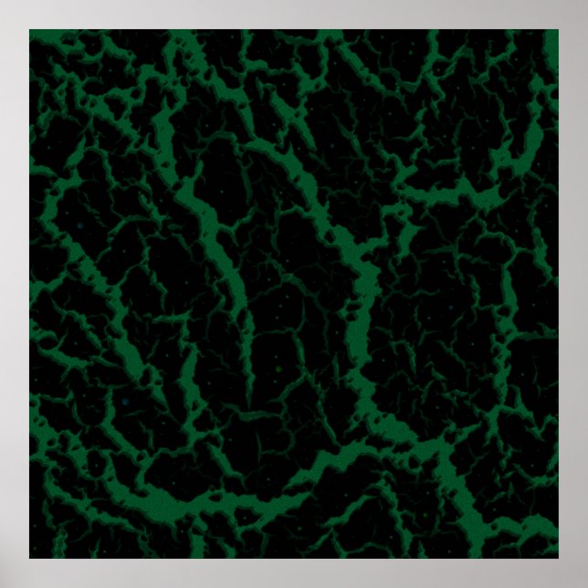 Affiche Lave spatiale fissurée - Forêt (Devant)