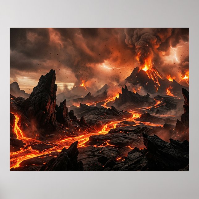 Affiche Lave volcanique (Devant)