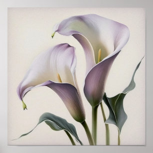 Affiche Lavender Calla Lilies Lily Flower Art Imprimer Pos