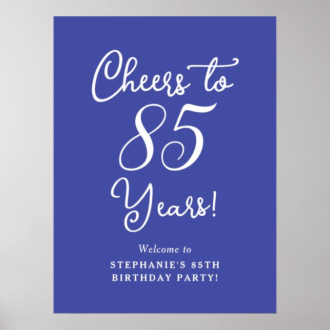 Affiche Lavender encourage à 85 ans 85e anniversaire fête (Devant)