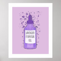 Lavender Essential Oil Bottle Drawing And Painting