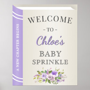 Affiche Lavender Livre Histoire Baby Girl Sprinkl Bienvenu