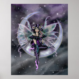 Affiche Lavender Moon Fairy sur Crescent Moon Imaginaire A