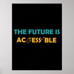 Affiche L'avenir est accessible ASL Sign Language Braille