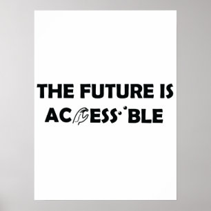 Affiche L'avenir est accessible ASL Sign Language Braille