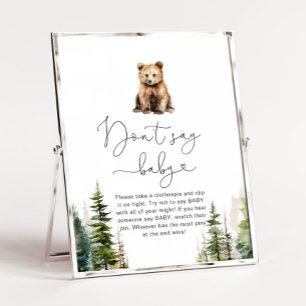 Affiche L'aventure attend l'ours de la forêt Ne pas dire j