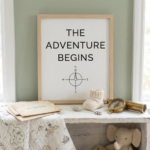 Affiche L'aventure commence Annonce de nouveau bébé mignon