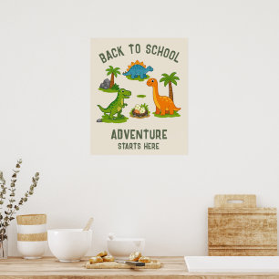 Affiche L'aventure de la rentrée scolaire commence ici Din