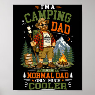 Affiche L'aventure de papa camping est une thérapie père c