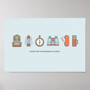 AFFICHE L'AVENTURE VAUT LA PEINE EN SOI