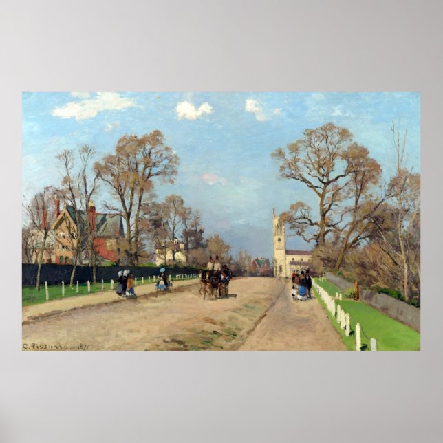 Affiche L'Avenue, Sydenham Camille Pissarro (Devant)