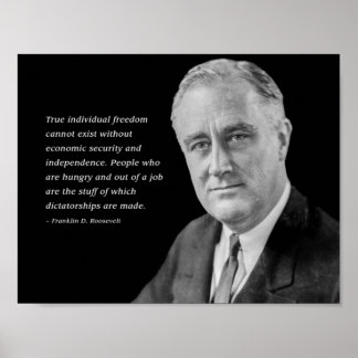 Affiche L'avertissement de Franklin D. Roosevelt sur la di