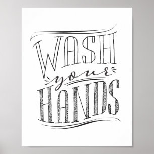 Affiche Lavez Vos Mains Salle De Bain Wall Art
