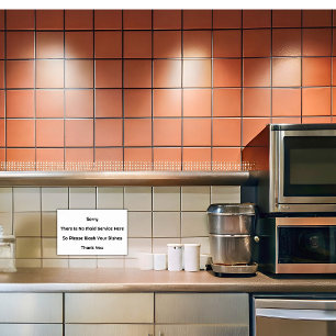 Affiche Lavez Vos Plats Blanc