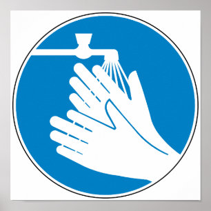 Affiche Lavez-vous les mains (santé et sécurité) (hygiène)