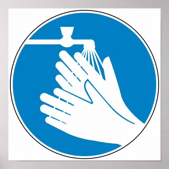 Affiche Lavez-vous les mains (santé et sécurité) (hygiène) (Devant)