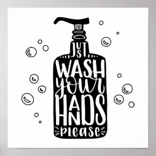 Affiche Lavez-Vous Les Mains, S'Il Vous Plaît