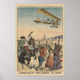 Affiche L'avion de "petit journal" volant plus de