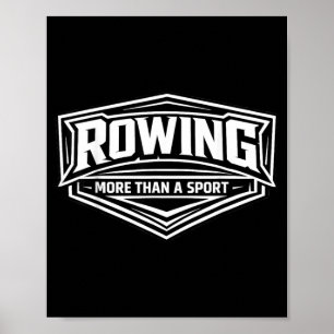 Affiche L'aviron plus qu'un sport Équipe d'aviron rameur