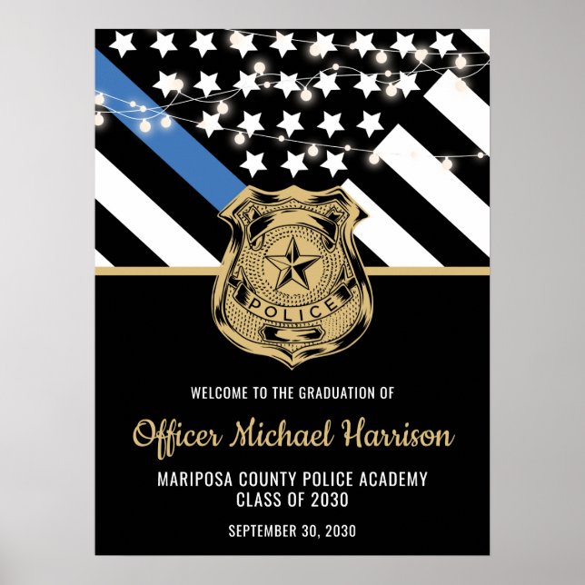 Affiche Law Enforcement Officer Police Graduation Welcome (Devant)