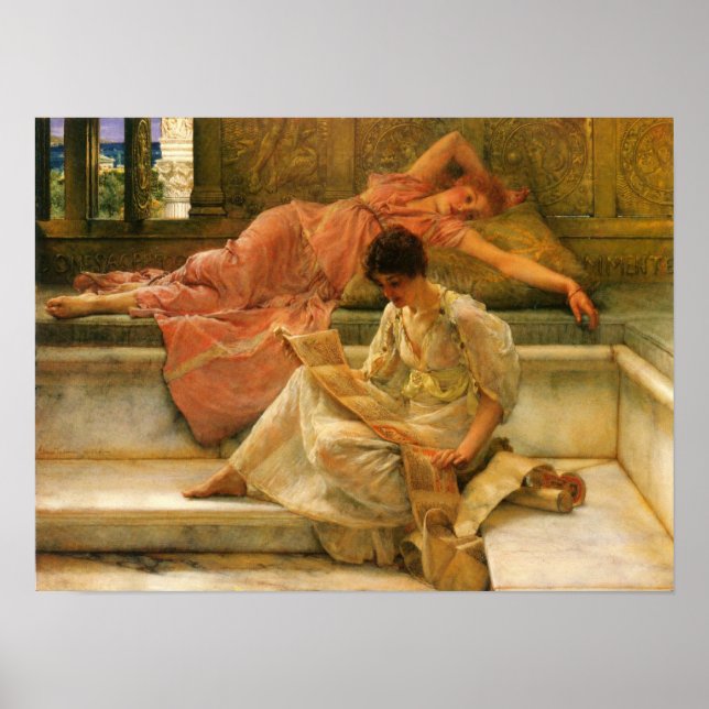 Affiche Lawrence Alma-Tadema - Un poète préféré (Devant)