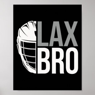 Affiche Lax Bro Drôle Lacrosse Joueur Garçon Enfants