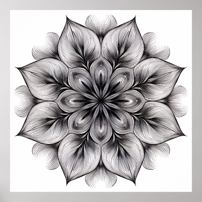 Affiche Layered Bloom Mandala (Devant)