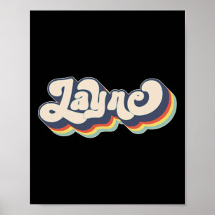 Affiche Layne Nom Nom de famille personnalisé Prénom Layne