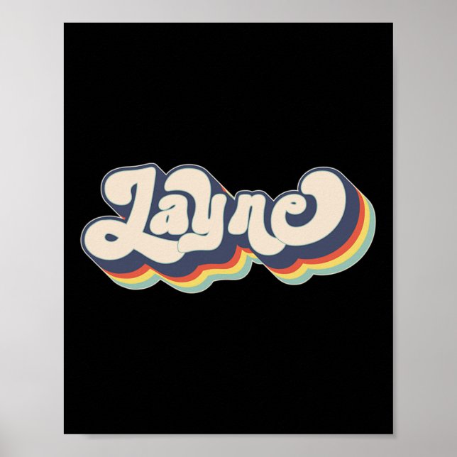Affiche Layne Nom Nom de famille personnalisé Prénom Layne (Devant)