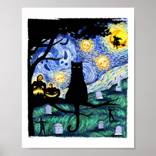 Affiche Lazy Costume d'Halloween Femmes Hommes Scary Chat 