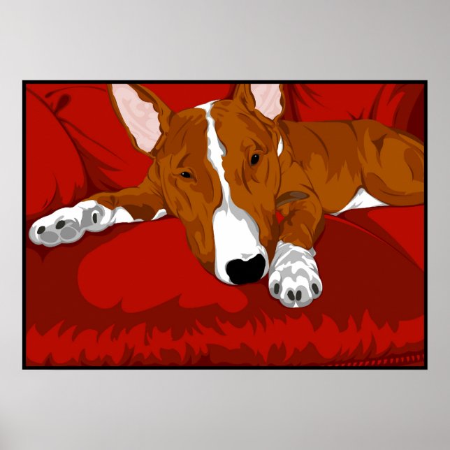 Affiche Lazy English Bull Terrier (Devant)