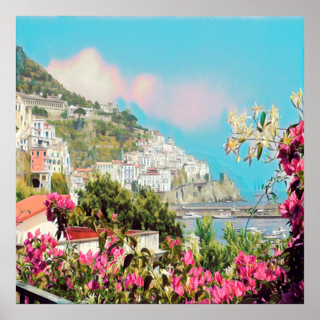 Affiche ldp AMALFI - panorama - Côte d'Amalfi (Devant)