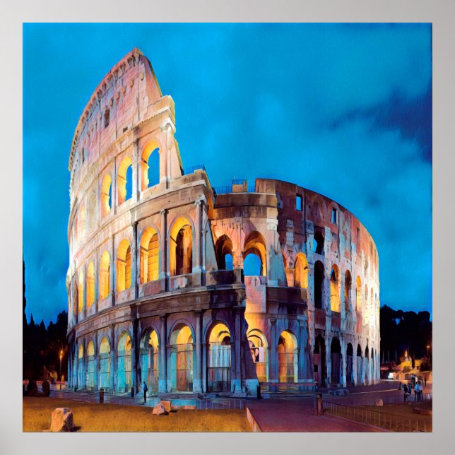 Affiche ldp COLOSSEUM Rome - par nuit (Devant)