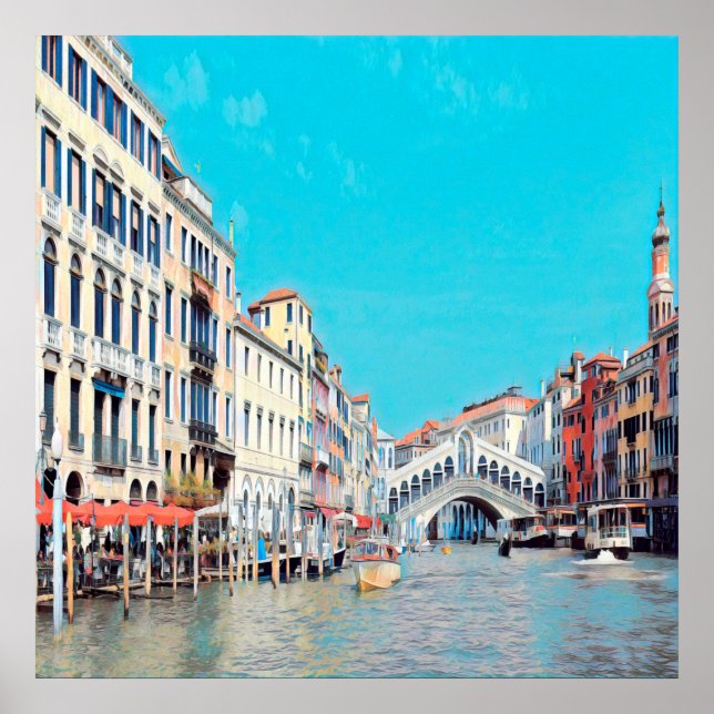Affiche ldp VENICE - Grand Canal - Plage du Rialto - (Devant)