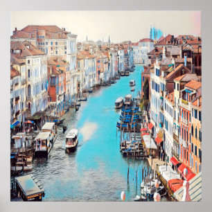 Affiche ldp VENICE - Vue sur le Grand Canal du Rialto