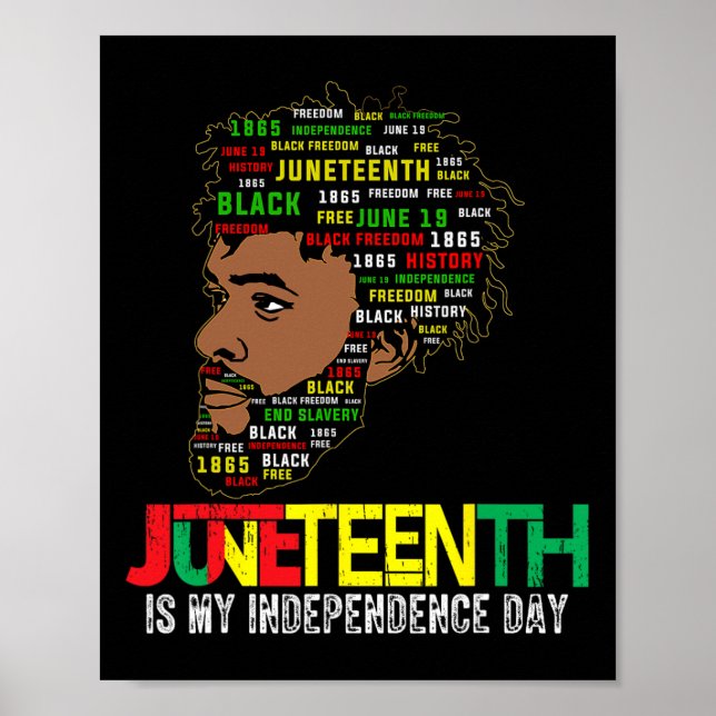 Affiche Le 11° anniversaire de la liberté des Noirs aux Et (Devant)