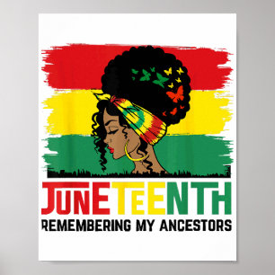 Affiche Le 11° juin commémorant mes ancêtres célèbre Blac