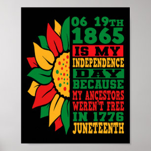 Affiche Le 11 juin est ma fête de l'Indépendance Fille Noi