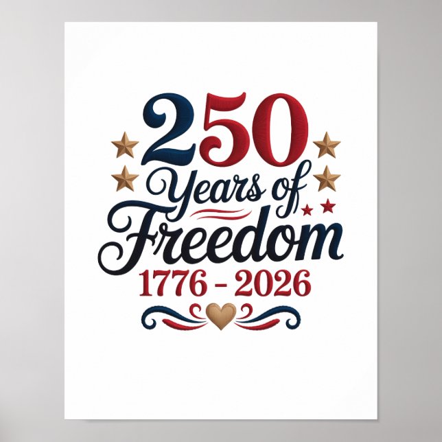 Affiche Le 250e anniversaire de l'Amérique (Devant)