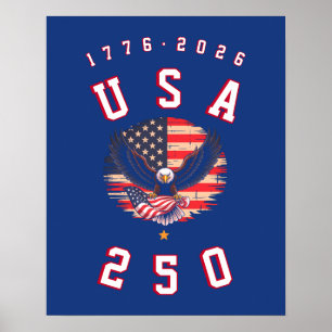 Affiche Le 250e anniversaire de l'Amérique USA 250 1776 20