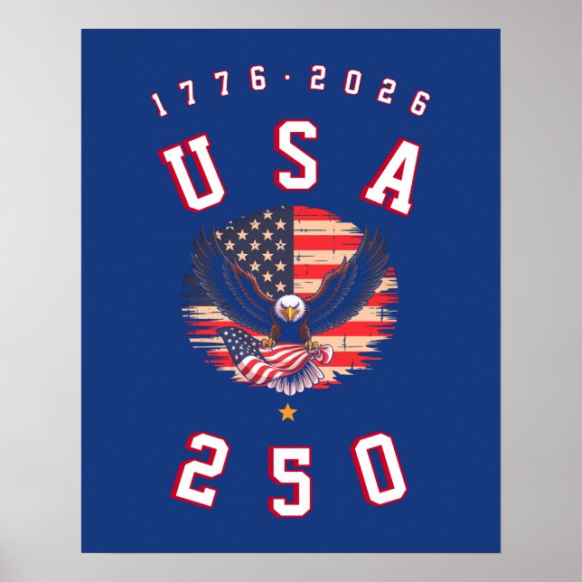 Affiche Le 250e anniversaire de l'Amérique USA 250 1776 20 (Devant)