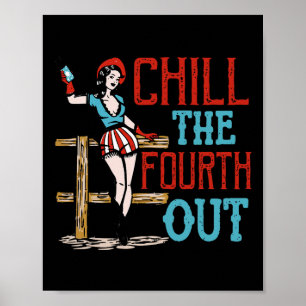 Affiche Le 4 juillet, sortie patriotique de la fête de l'i