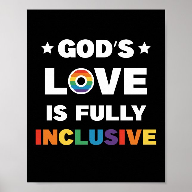Affiche Le Amour de Dieu est pleinement inclusif Mois de l (Devant)