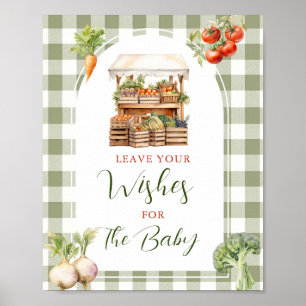 Affiche Le Baby shower de marché local veut pour bébé